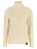 White Virgin Wool Cardigan