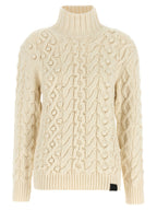 White Virgin Wool Cardigan