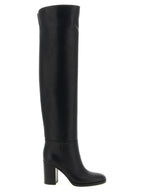 Black Calfskin Over The Knee