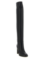 Black Calfskin Over The Knee