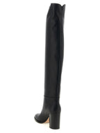 Black Calfskin Over The Knee