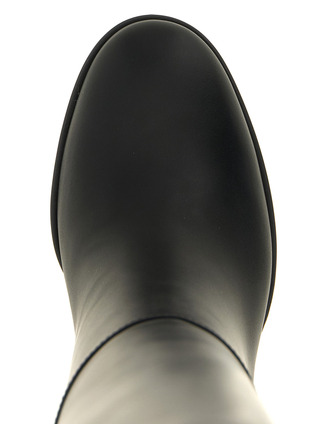 Black Calfskin Over The Knee