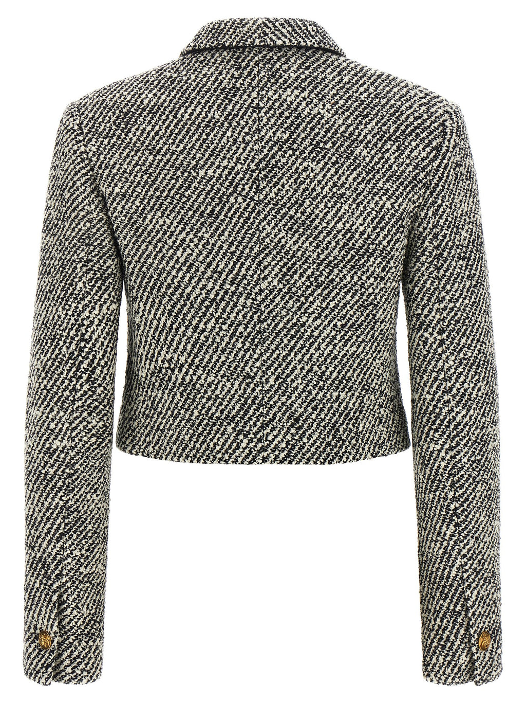 Bicolor Virgin Wool Full-Length Jacket