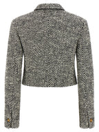 Bicolor Virgin Wool Full-Length Jacket