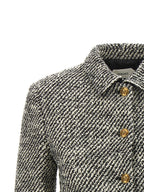 Bicolor Virgin Wool Full-Length Jacket