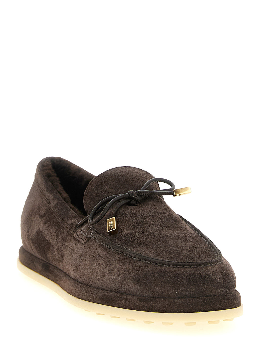 Brown Calfskin Slip-On Loafers