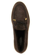 Brown Calfskin Slip-On Loafers
