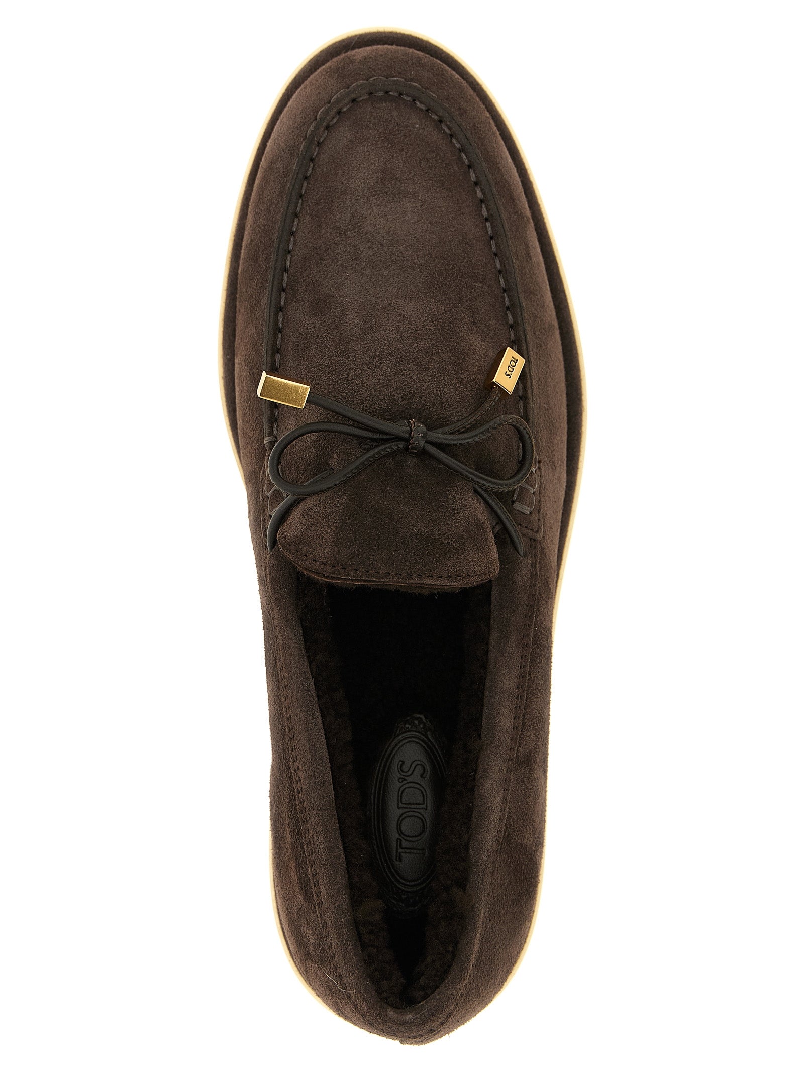 Brown Calfskin Slip-On Loafers
