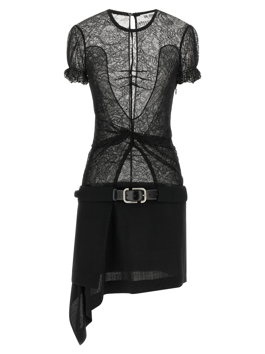 Black Polyamide Short Dress