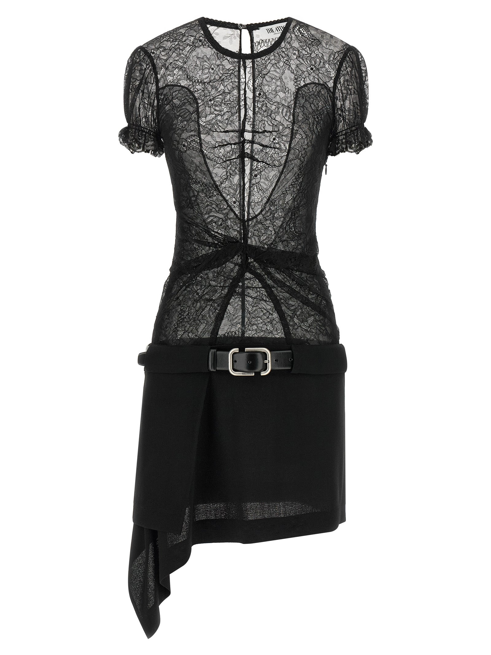 Black Polyamide Short Dress