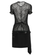Black Polyamide Short Dress
