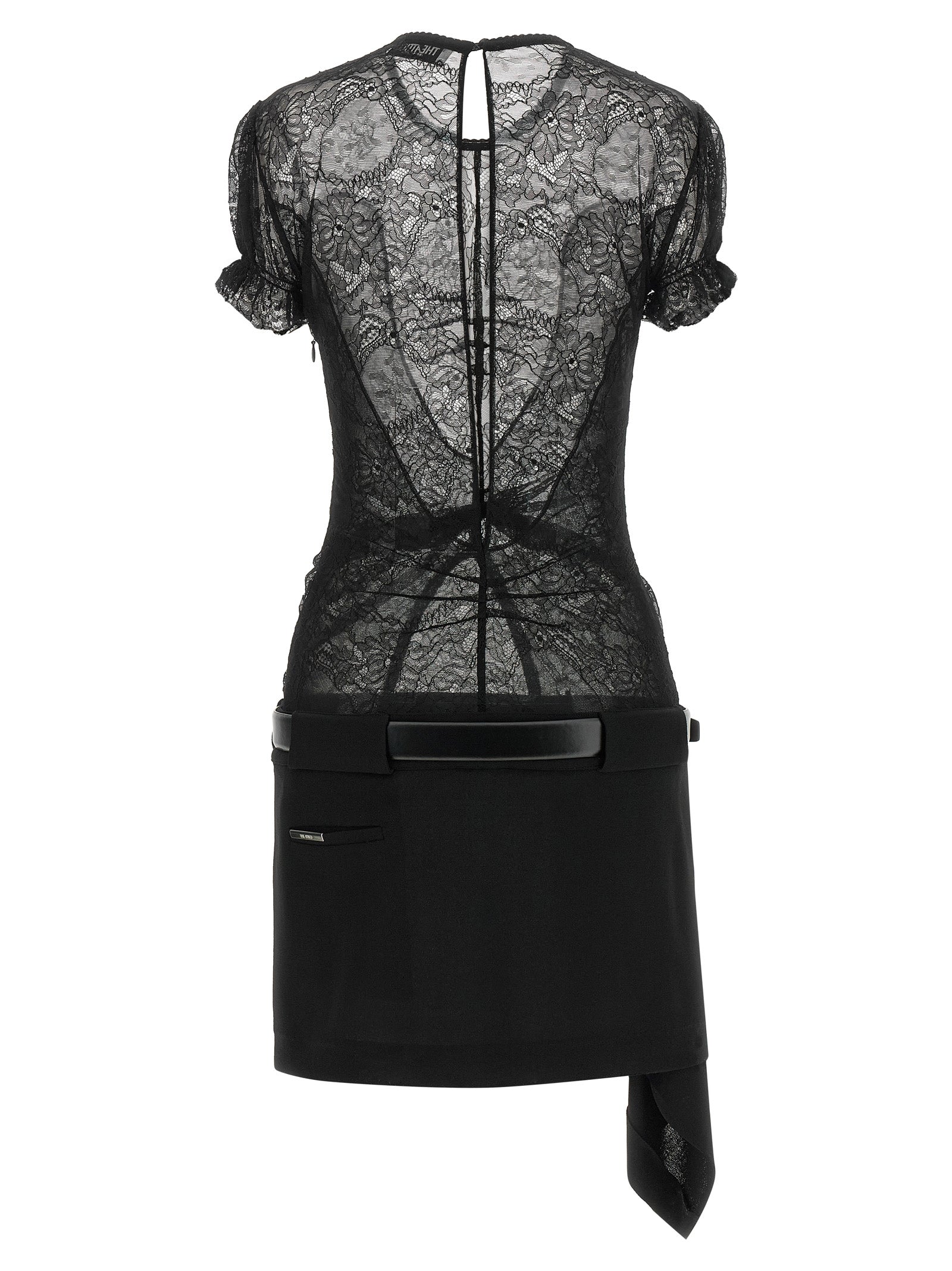 Black Polyamide Short Dress