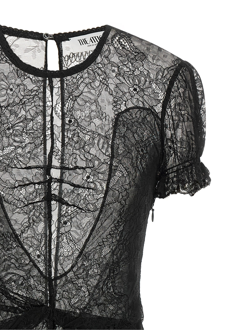 Black Polyamide Short Dress