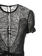 Black Polyamide Short Dress