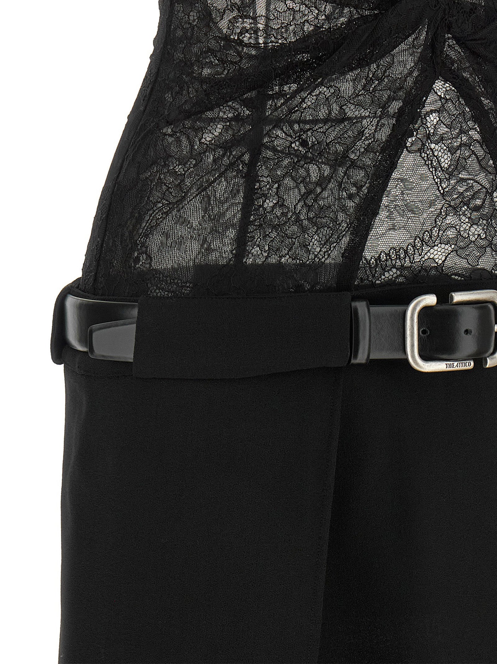 Black Polyamide Short Dress