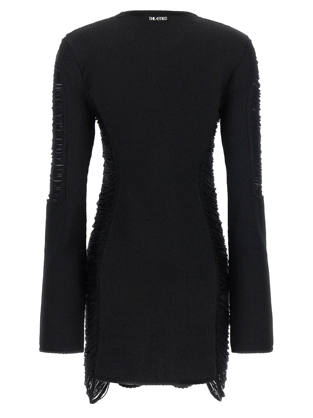 Black Viscose Short Dress