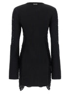 Black Viscose Short Dress