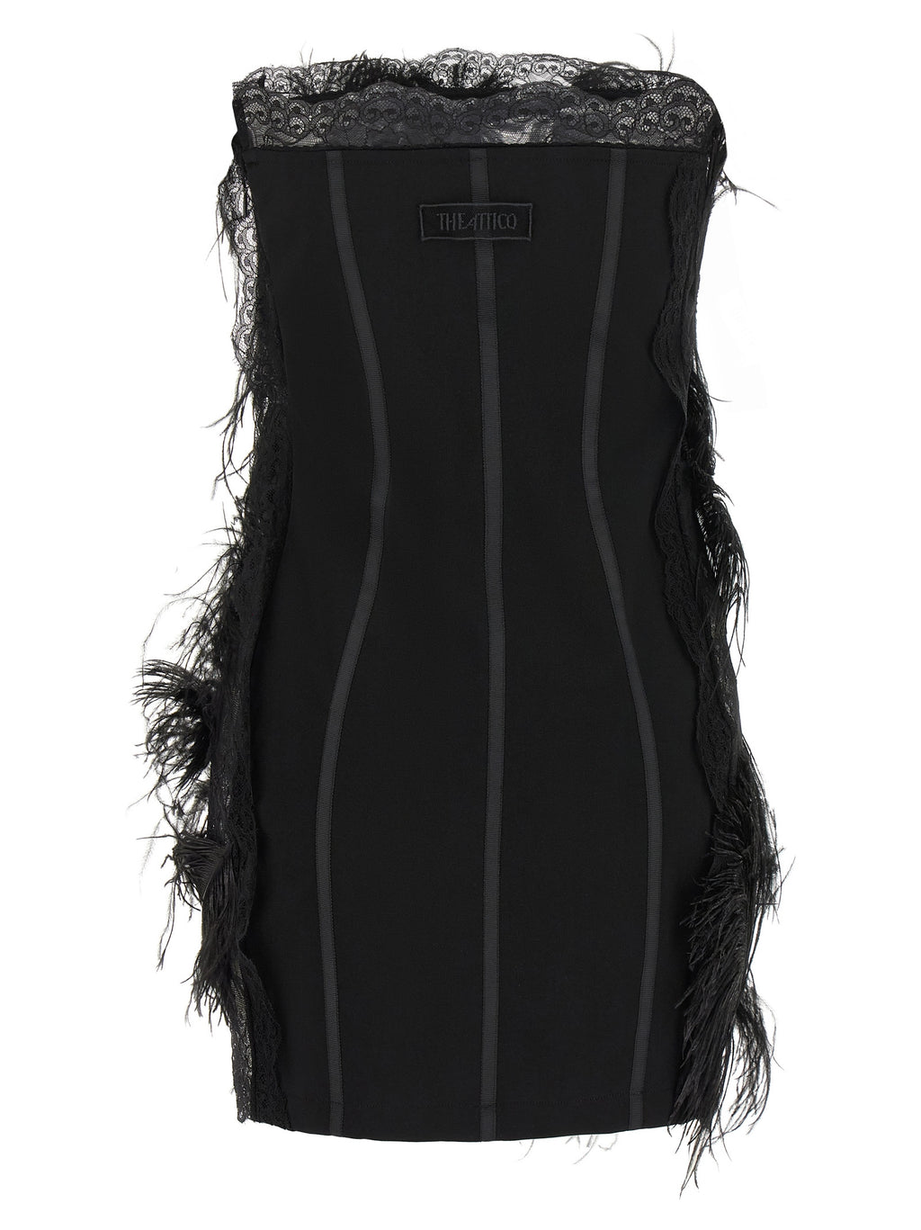 Black Polyamide Short Dress
