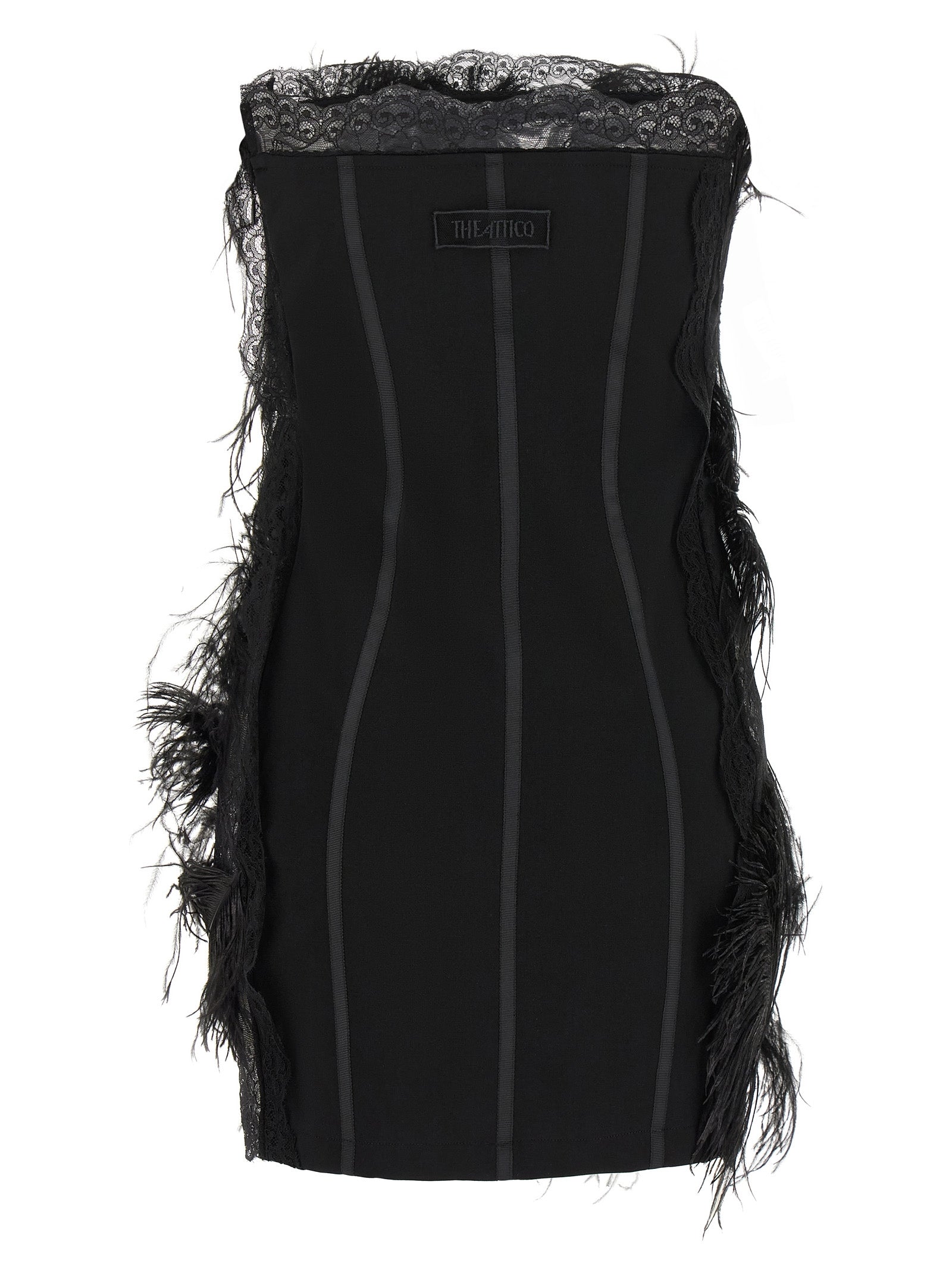 Black Polyamide Short Dress