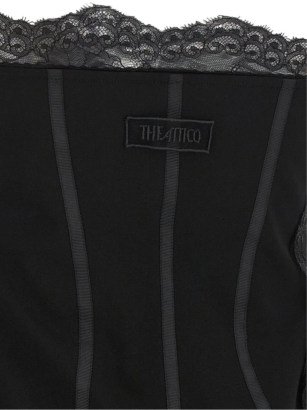 Black Polyamide Short Dress