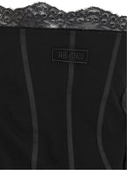 Black Polyamide Short Dress