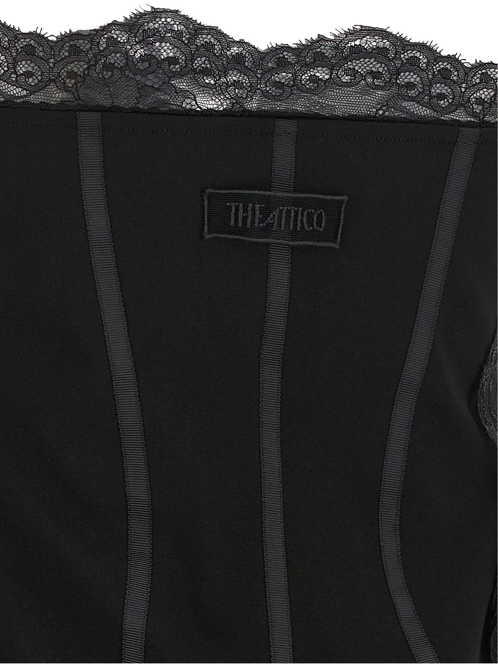 Black Polyamide Short Dress