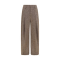 Brown Wool Oves Aries Casual Pants