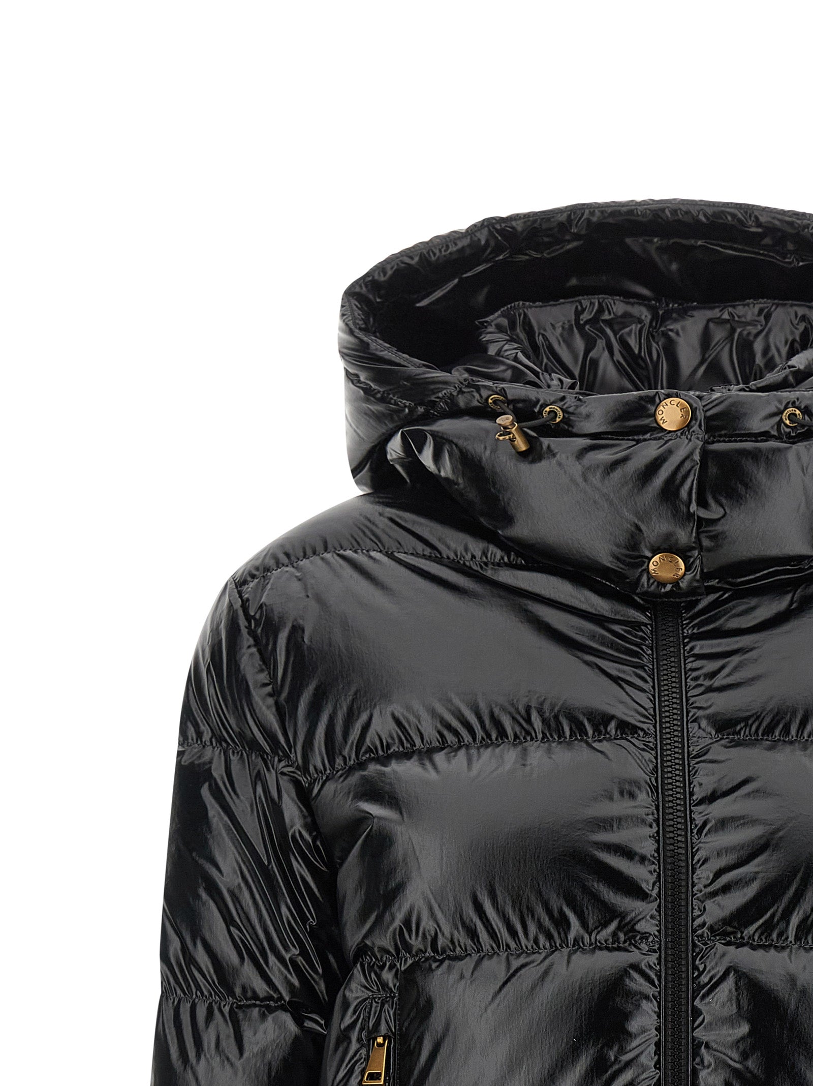 Black Polyamide Full-Length Jacket