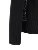 Black Polyester Cardigan