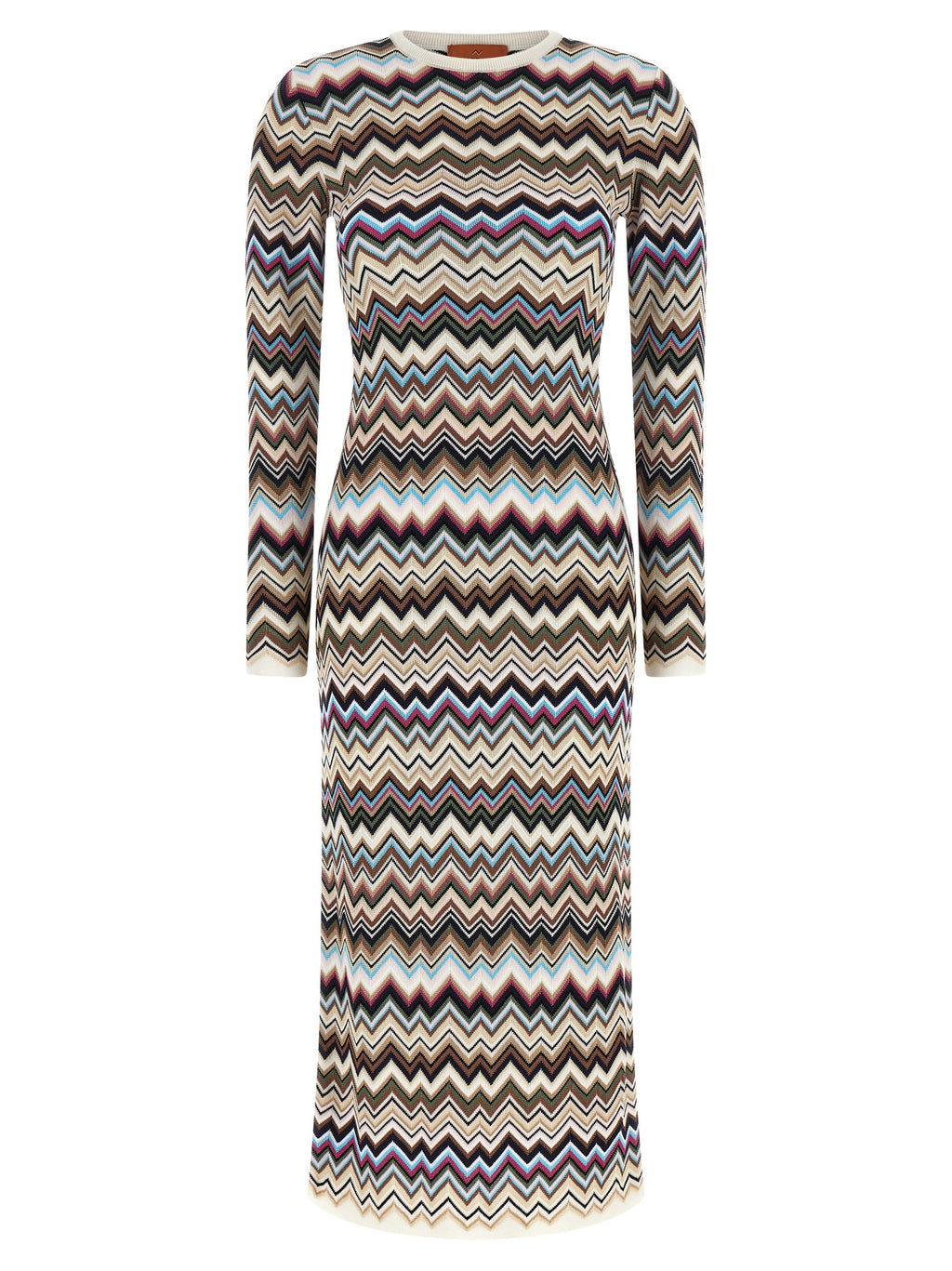 Multicolor Viscose Midi Dress