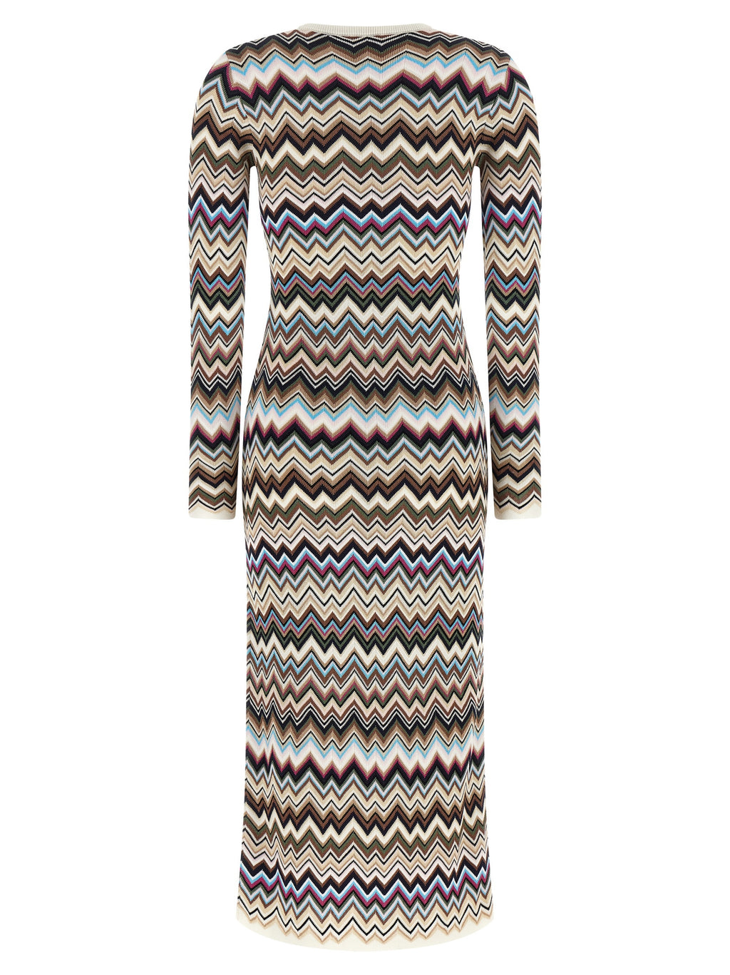 Multicolor Viscose Midi Dress