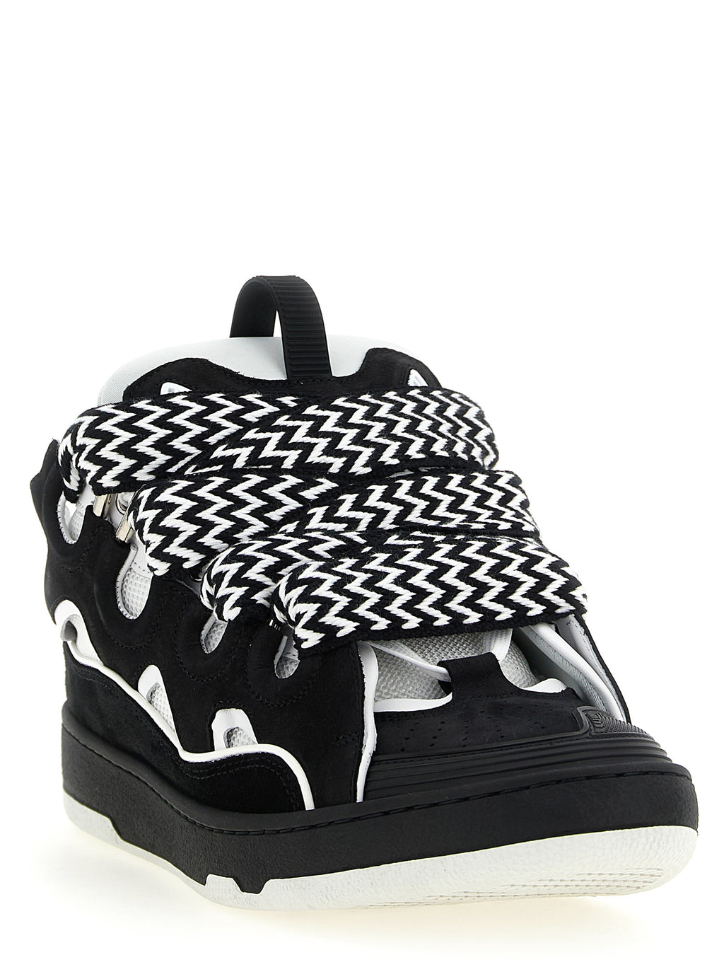 Bicolor Calfskin Chunky Sneakers