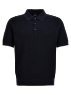 Blue Cotton Polo Shirt