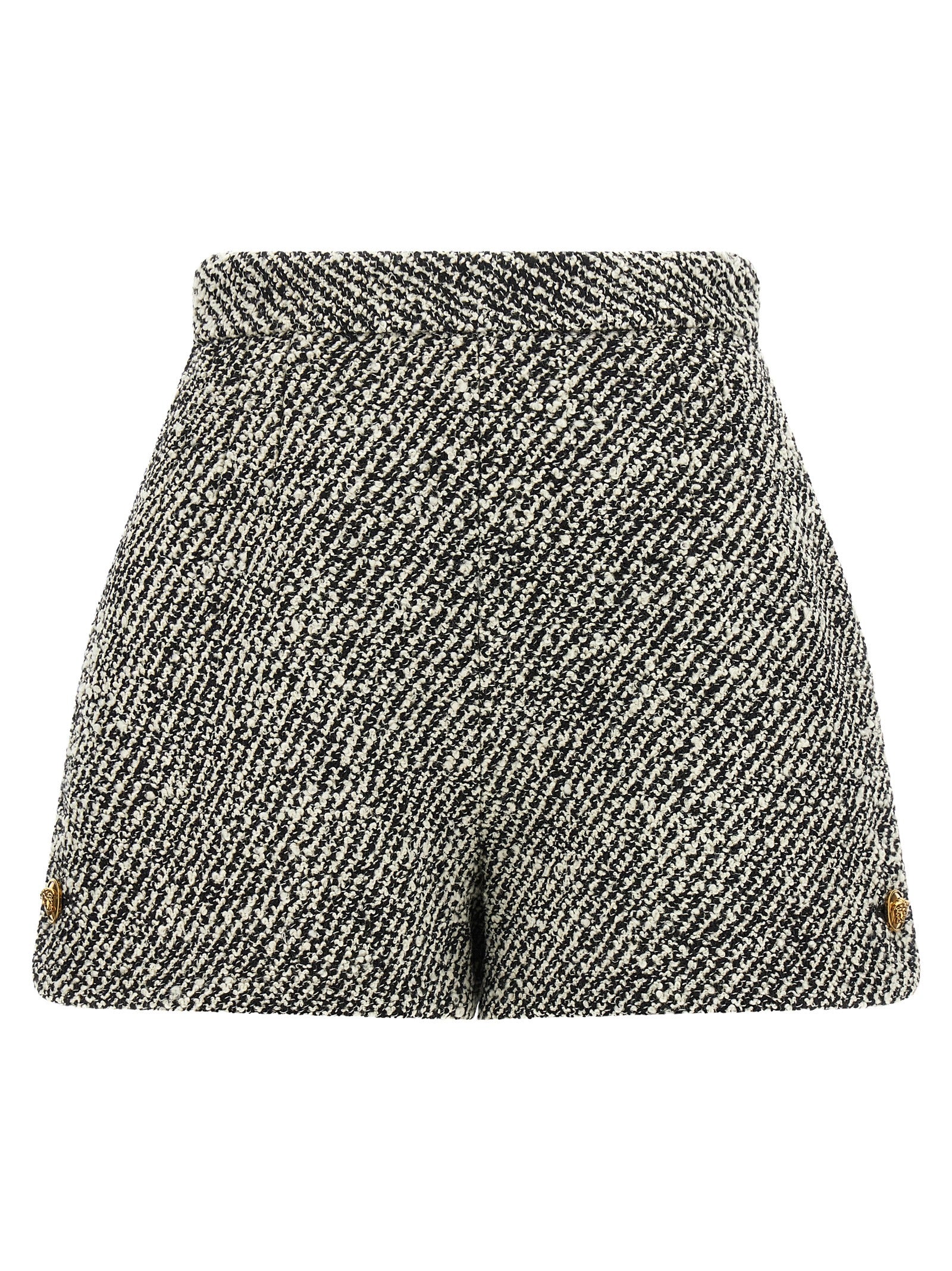 Bicolor Virgin Wool Bermuda Shorts
