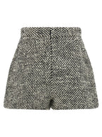 Bicolor Virgin Wool Bermuda Shorts