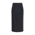 Black Wool Oves Aries Long Skirt