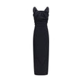 Black Viscose Casual Dress