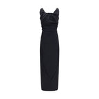 Black Viscose Casual Dress