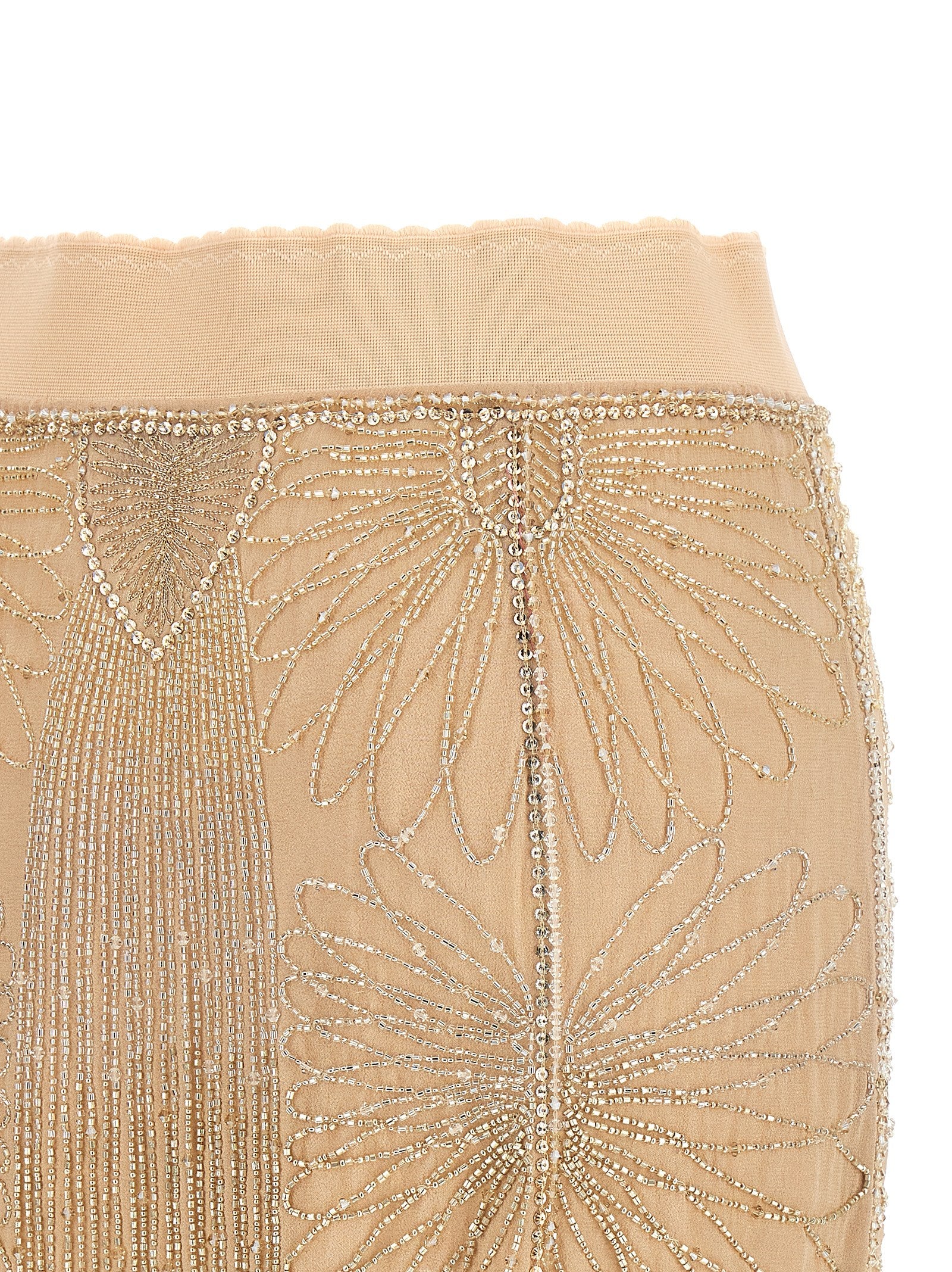 Multicolor Silk Long Skirt