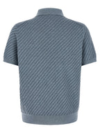 Blue Cotton Polo Shirt