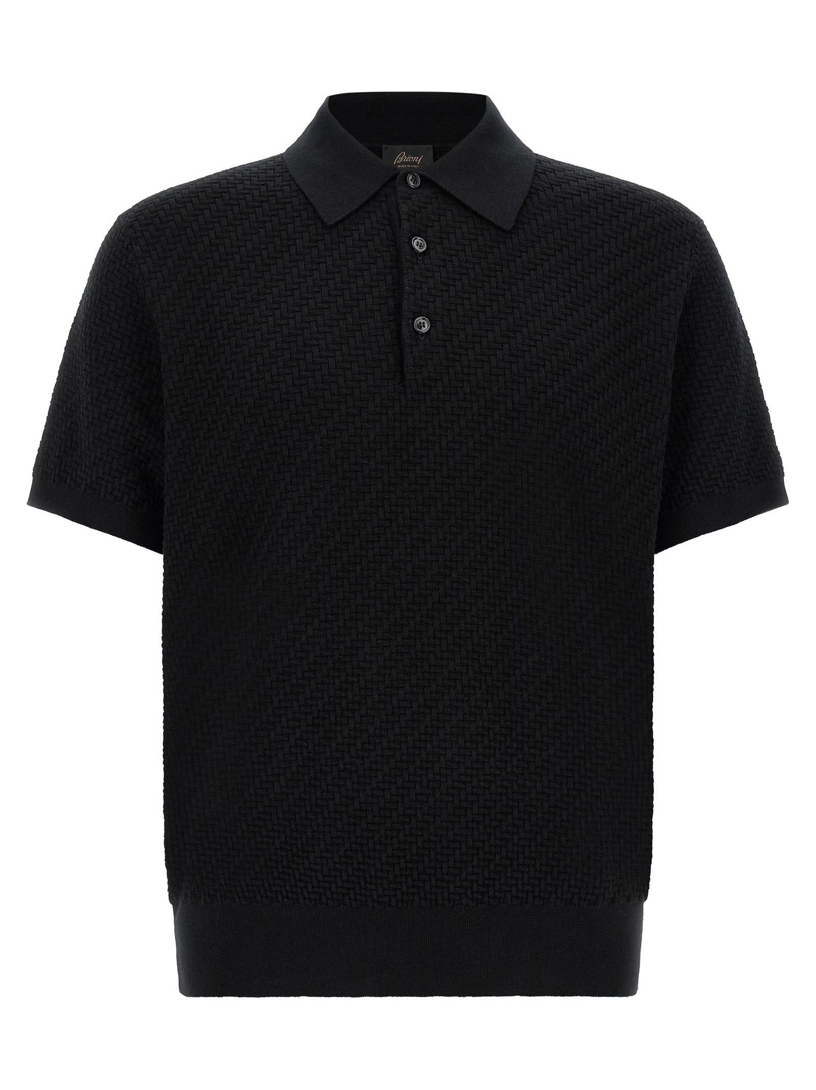 Black Cotton Polo Shirt