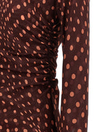 Bordeaux Polyamide Long Dress