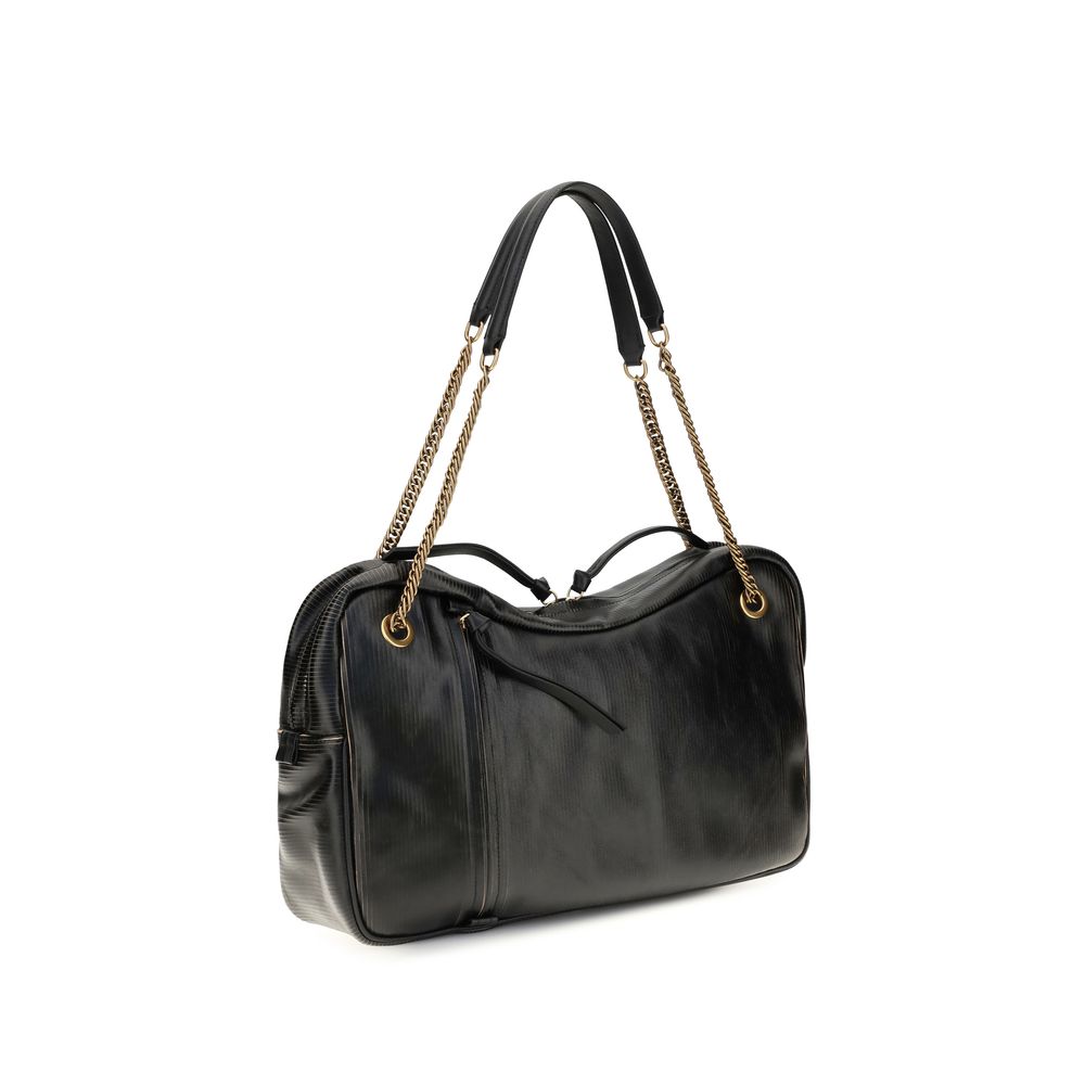 Black Calf Leather Bos Taurus Shoulder Bag