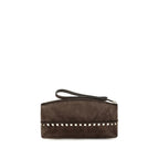 Brown Suede Leather Clutch Bag