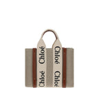 Brown Linen Handbag