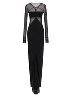 Black Nylon Long Dress