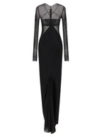 Black Nylon Long Dress
