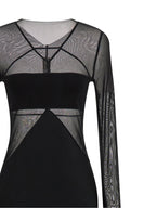Black Nylon Long Dress
