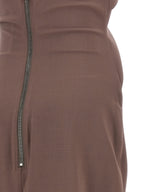 Brown Wool Long Dress