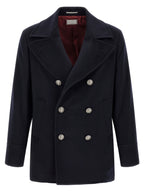 Blue Virgin Wool Coat